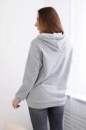 Bluza bawełniana z kapturem szara