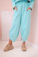 Komplet new punto bluza + spodnie miętowy
