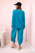 Komplet new punto bluza + spodnie morski