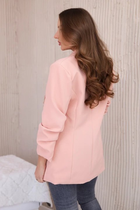 Marynarka z klapami elegancka morelowa Marynarka z klapami elegancka morelowa