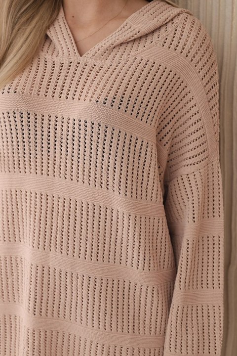 Komplet ażurowy Rayon camelowy Komplet ażurowy Rayon camelowy