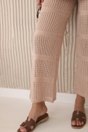 Komplet ażurowy Rayon camelowy