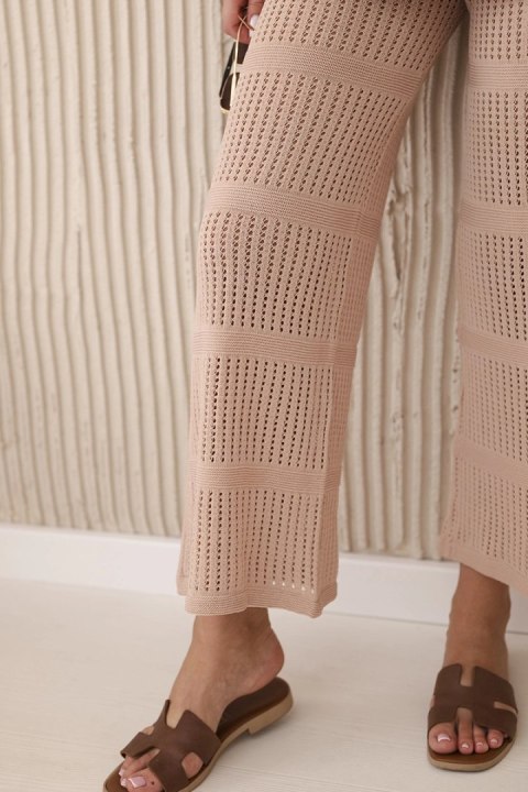 Komplet ażurowy Rayon camelowy Komplet ażurowy Rayon camelowy