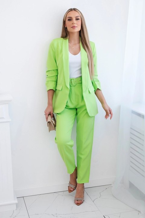 Komplet elegancki marynarki ze spodniami zielony neon Komplet elegancki marynarki ze spodniami zielony neon