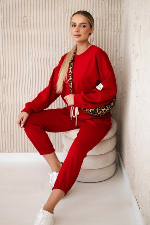 Komplet bluza + spodnie masełko czerwony Komplet bluza + spodnie masełko czerwony