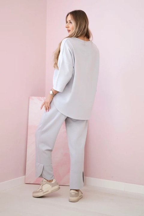 Komplet bluza + spodnie masełko szary Komplet bluza + spodnie masełko szary