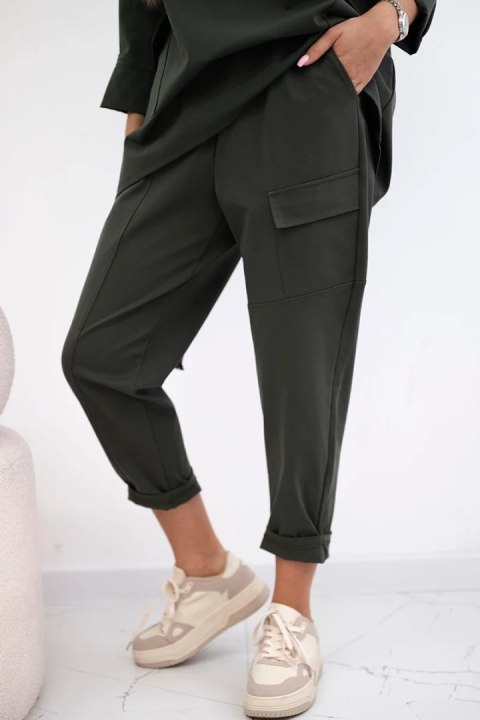 Komplet punto bluza + spodnie khaki Komplet punto bluza + spodnie khaki