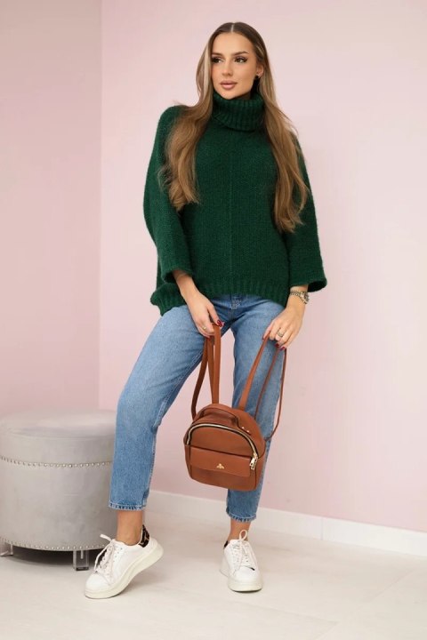 Sweter z golfem ciemny zielony Sweter z golfem ciemny zielony