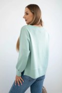 Bluza z nadrukiem masełko ciemno miętowa