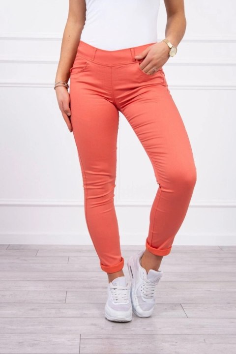 Spodnie kolorowy jeans ciemno morelowe Spodnie kolorowy jeans ciemno morelowe