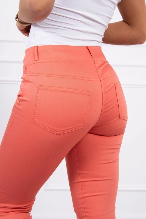 Spodnie kolorowy jeans ciemno morelowe Spodnie kolorowy jeans ciemno morelowe