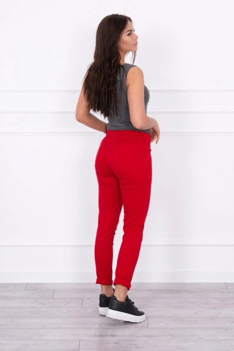 Spodnie kolorowy jeans czerwone Spodnie kolorowy jeans czerwone