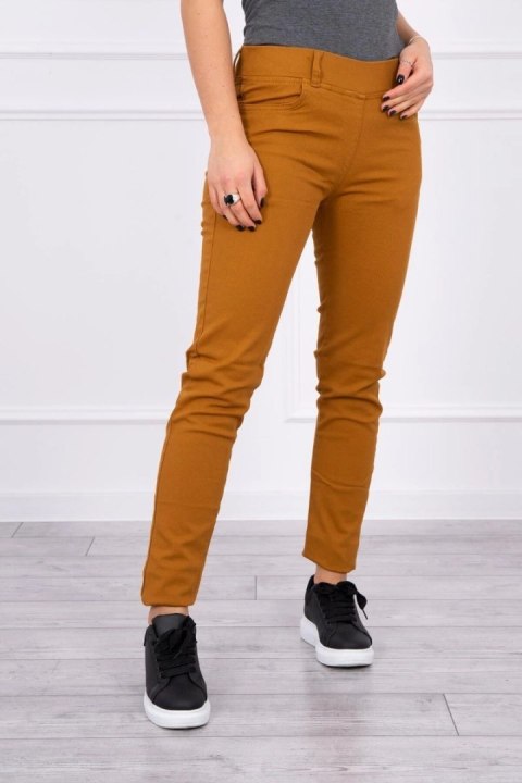 Spodnie kolorowy jeans musztardowe Spodnie kolorowy jeans musztardowe