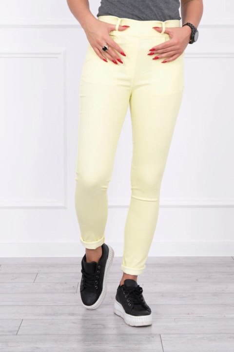 Spodnie kolorowy jeans żółte Spodnie kolorowy jeans żółte