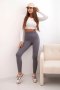 Legginsy damskie modelujące z wysokim stanem grafitowe