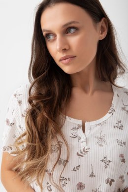 KOSZULA DAMSKA 186 KR XL ecrui/botaniczny