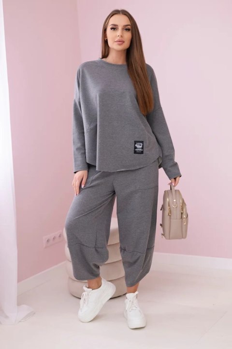 Komplet bawełniany bluza + spodnie grafitowy Komplet bawełniany bluza + spodnie grafitowy