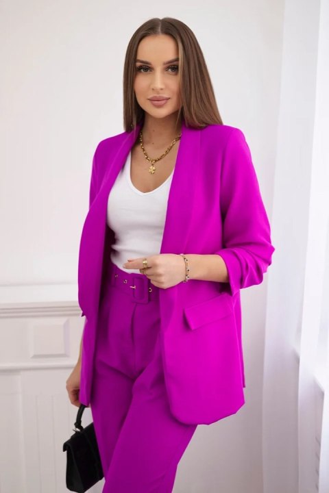 Komplet elegancki marynarki ze spodniami fioletowy Komplet elegancki marynarki ze spodniami fioletowy