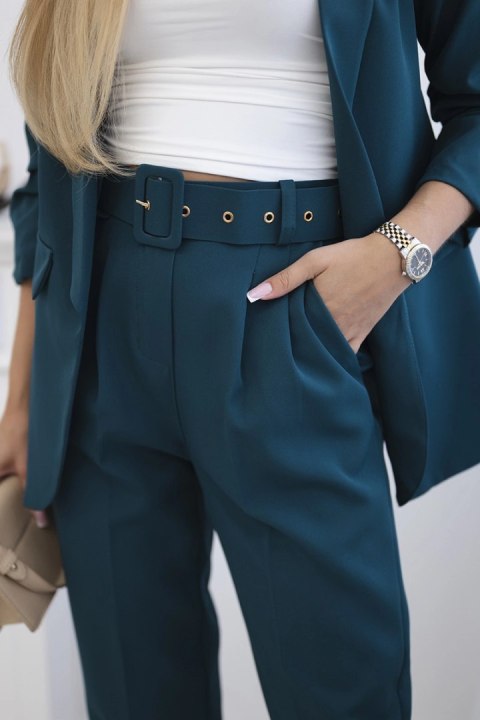 Komplet elegancki marynarki ze spodniami morski Komplet elegancki marynarki ze spodniami morski