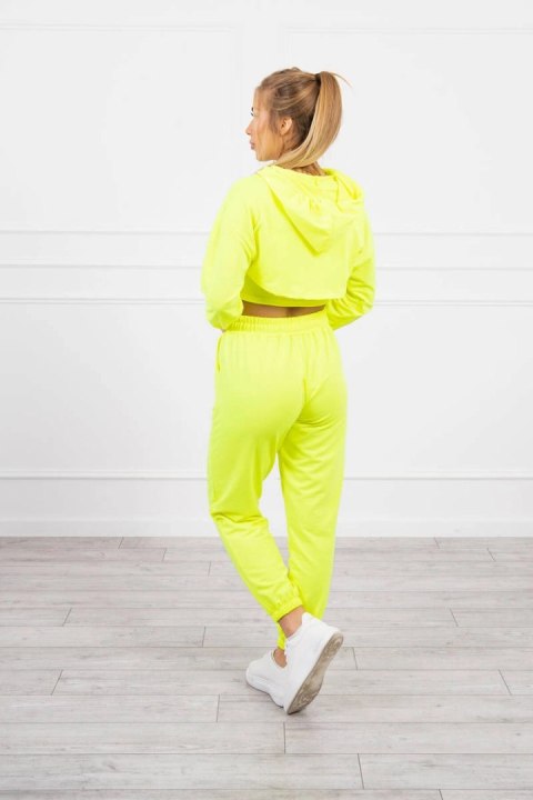Komplet bawełniany 3-częściowy żółty neon Komplet bawełniany 3-częściowy żółty neon