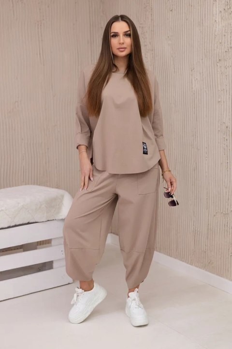Komplet new punto bluza + spodnie camelowy Komplet new punto bluza + spodnie camelowy