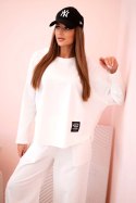 Komplet new punto bluza + spodnie ecru