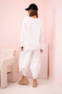 Komplet new punto bluza + spodnie ecru