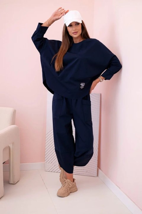 Komplet new punto bluza + spodnie granatowy