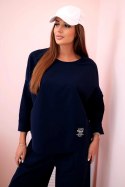Komplet new punto bluza + spodnie granatowy