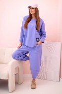 Komplet new punto bluza + spodnie jasny fioletowy