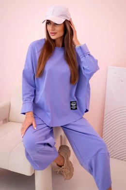 Komplet new punto bluza + spodnie jasny fioletowy