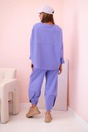 Komplet new punto bluza + spodnie jasny fioletowy