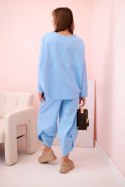 Komplet new punto bluza + spodnie niebieski