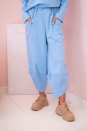 Komplet new punto bluza + spodnie niebieski