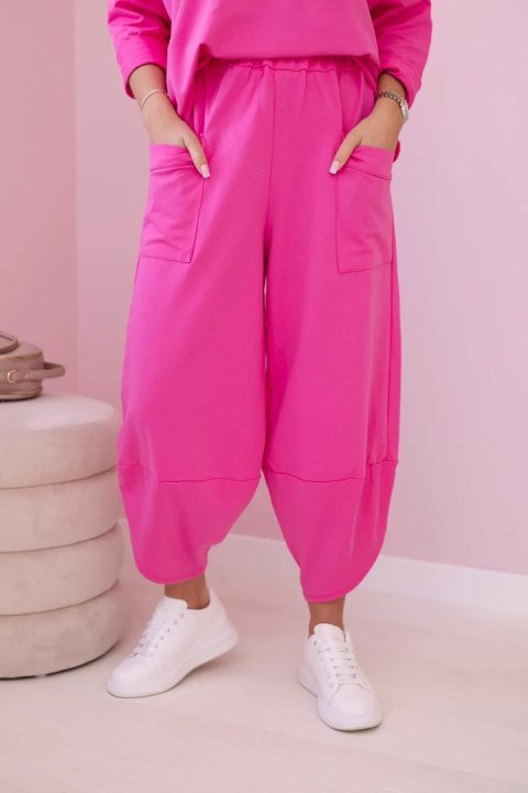 Komplet bawełniany bluza + spodnie różowy Komplet bawełniany bluza + spodnie różowy